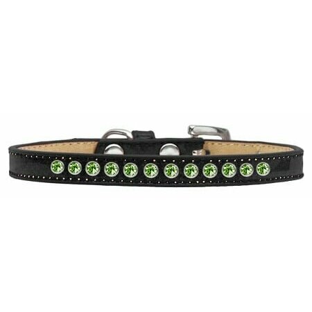 MIRAGE PET PRODUCTS Lime Green Crystal Puppy Ice Cream CollarBlack Size 14 612-08 BK-14